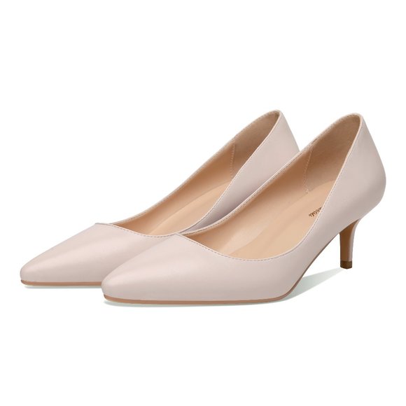 Petit Cadeau Valerie - Comfy Kitten Heel Pumps with 2.5" Heels. Cream Color NEW! - Picture 2 of 5